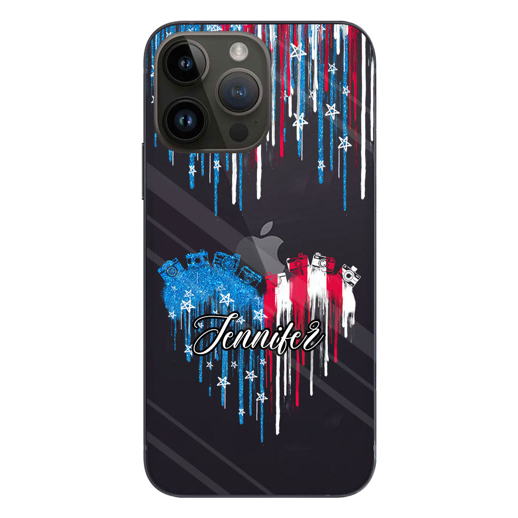 Liebe zur Fotografie – Personalisierte transparente Handyhülle für Fotografie