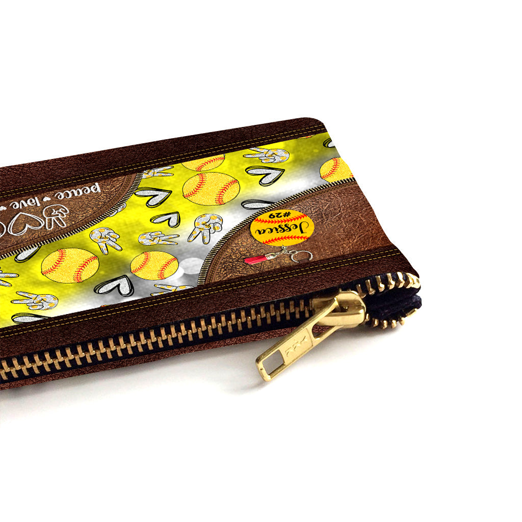 Peace Love Softball – Personalisierte Softballtasche