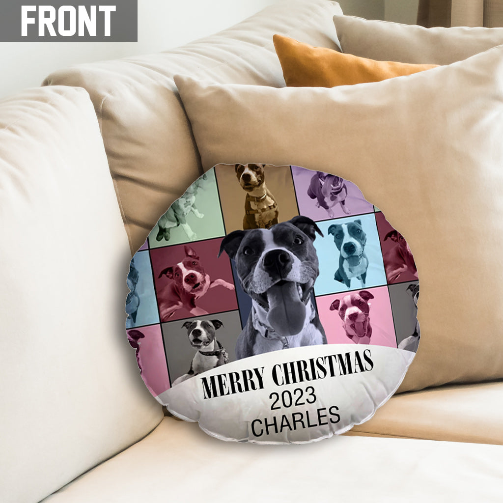 Frohe Weihnachten Version – Personalisiertes Kissen in Hundeform