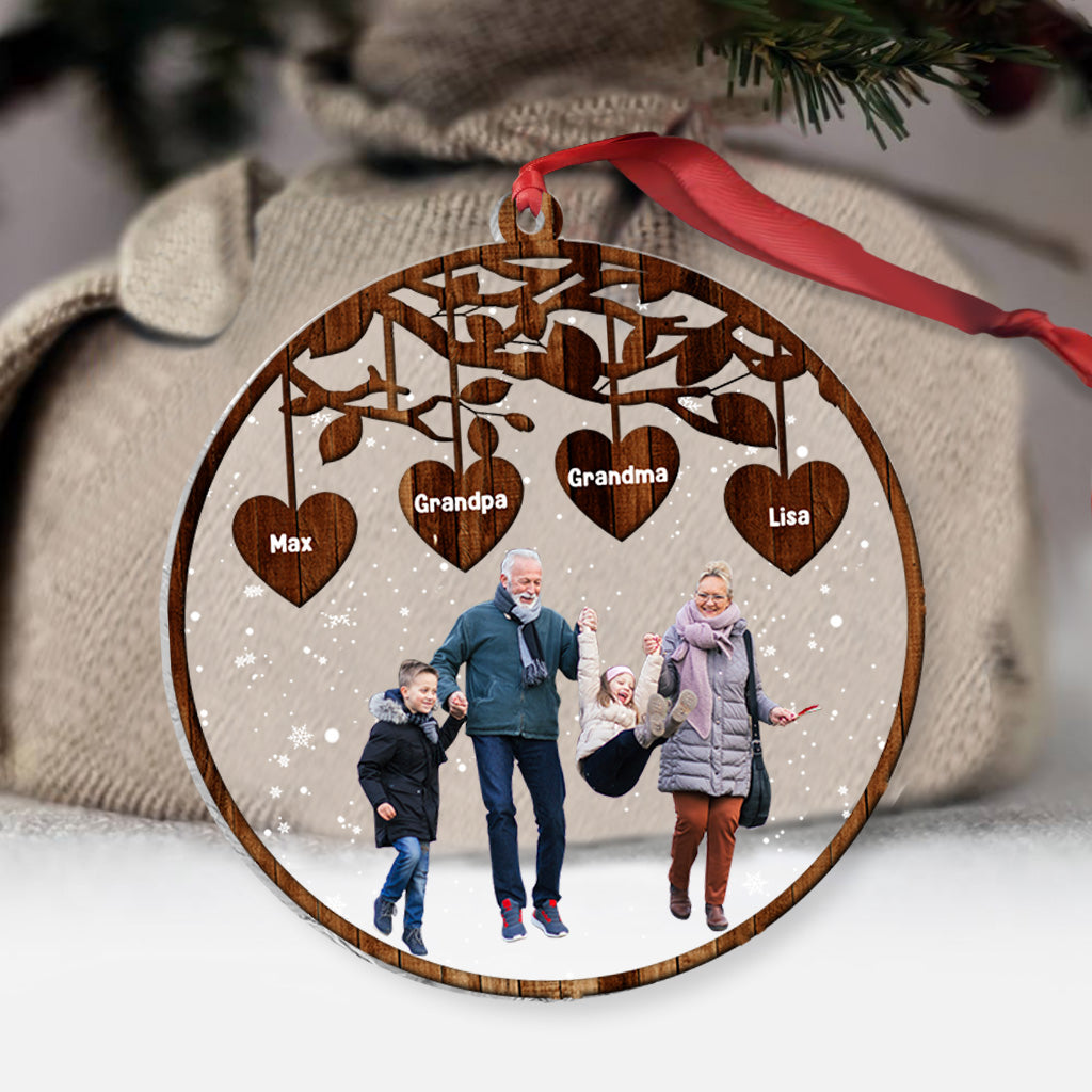 Enkelkinder 2023 – Personalisierter transparenter Oma-Weihnachtsbaumschmuck