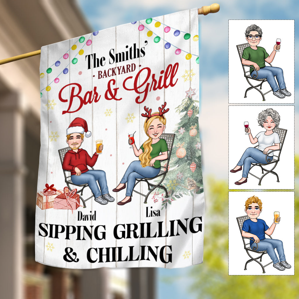 Bar & Grill - Personalisierte Gartenhausflagge