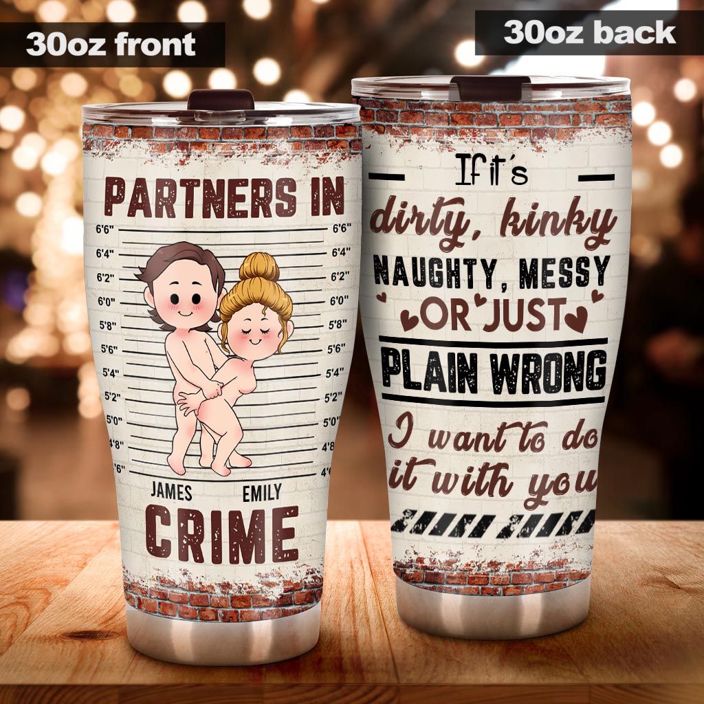 Partner in Crime – Personalisierter Paar-Trinkbecher