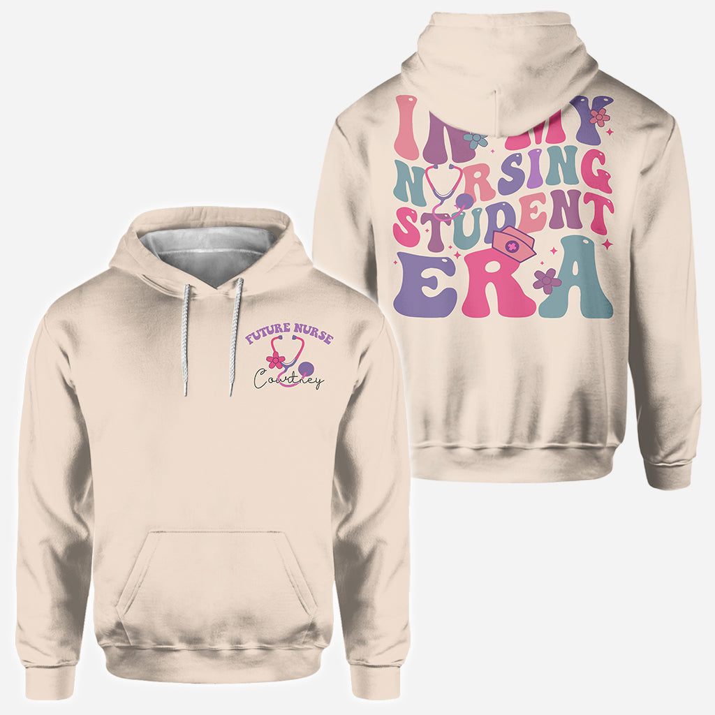 In meiner Zeit als Krankenpflegestudentin - Personalisiertes Krankenschwester-Allover-Shirt