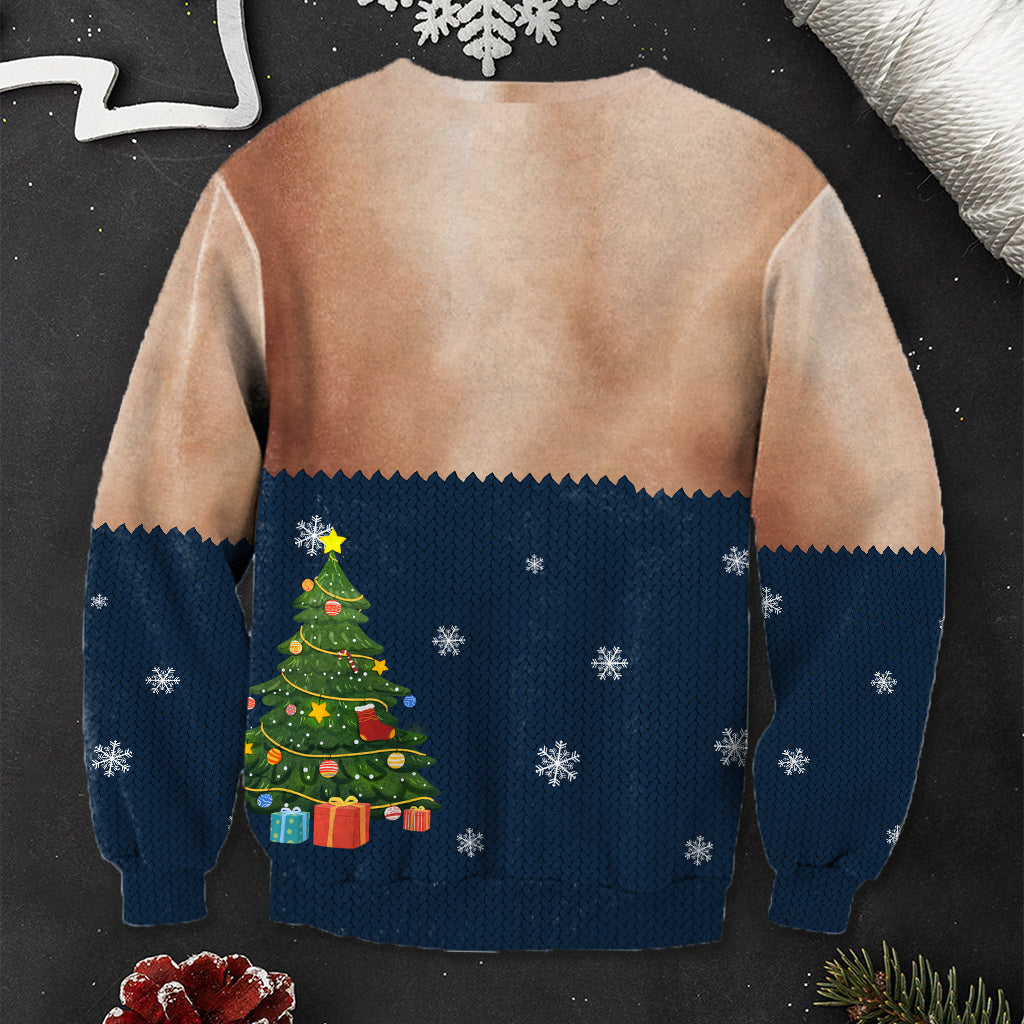Frohe Weihnachten – Personalisierter Katzen-Pullover