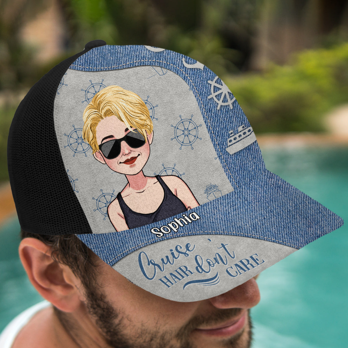 Cruise Hair Don't Care - Personalisierte Cruiser Trucker-Mütze