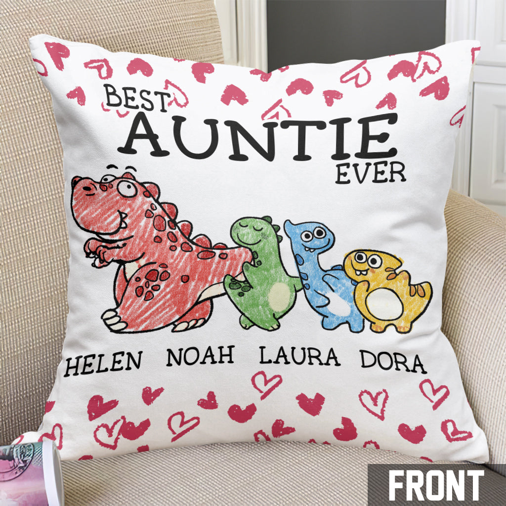 Der beste Mimisaurus aller Zeiten – Geschenk für Oma, Mama, Tante – Personalisiertes Dekokissen