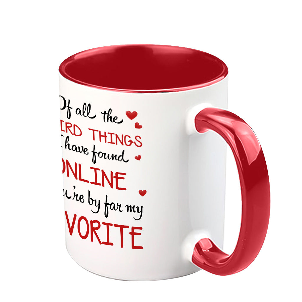 Du bist mit Abstand mein Liebling – Geschenk für Freund, Freundin, Ehemann, Ehefrau – Personalisierte Tasse