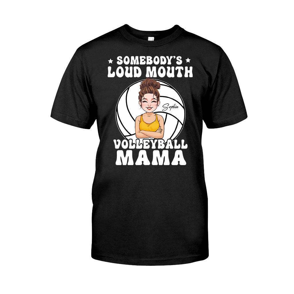 Lautstarke Volleyball-Mama – Personalisiertes Volleyball-T-Shirt und Hoodie