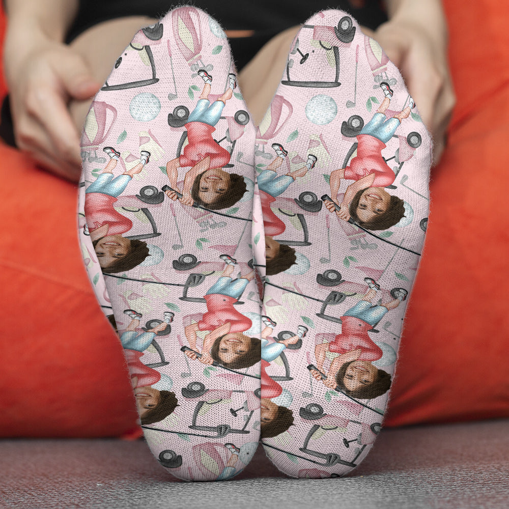 Foto eingefügt – Lustiger Golfer – Personalisierte Golfsocken