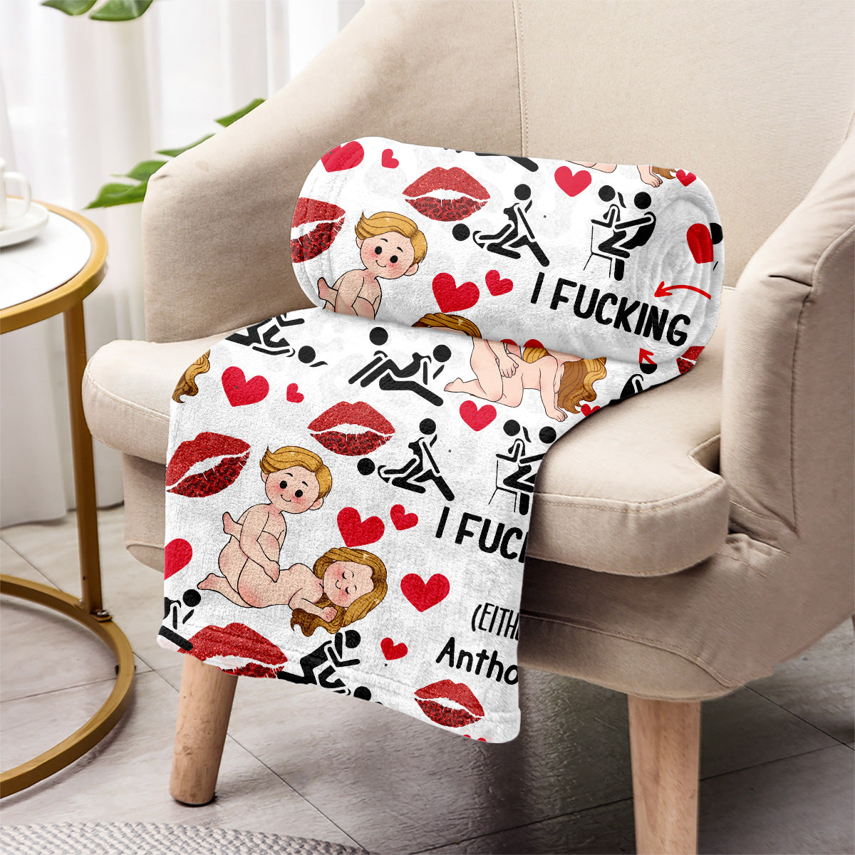 Ich liebe dich – Personalisierte Pärchendecke