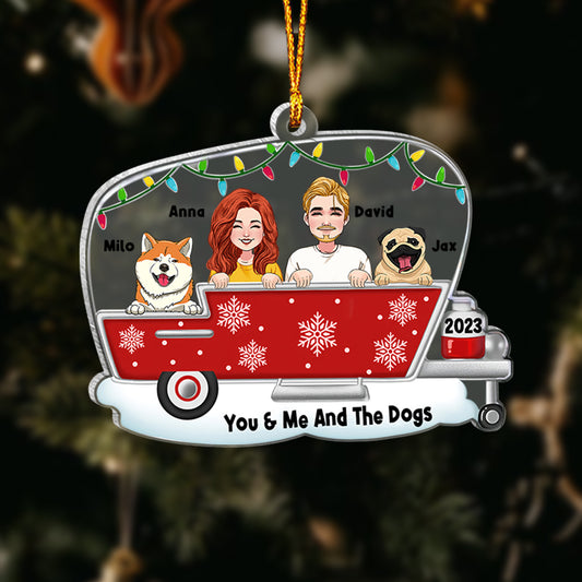 Du, ich und die Hunde – Personalisierter, transparenter Camping-Anhänger