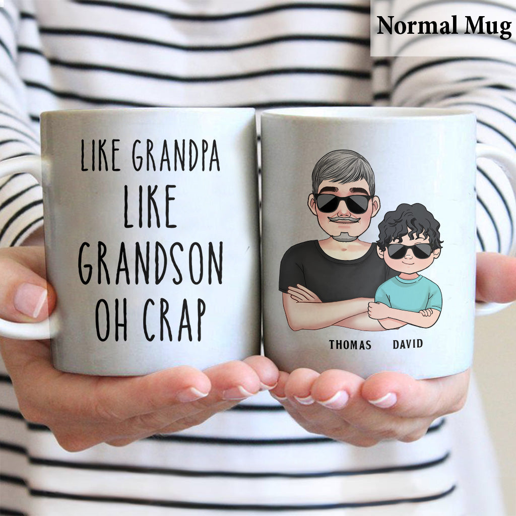 Wie der Vater, so der Sohn – Geschenk für Papa, Vater, Sohn – Personalisierte Tasse