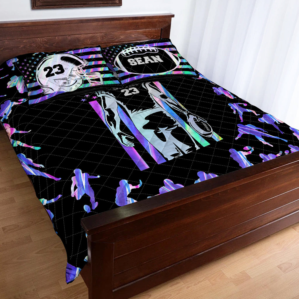 Love Football - Personalized Football Quilt Set