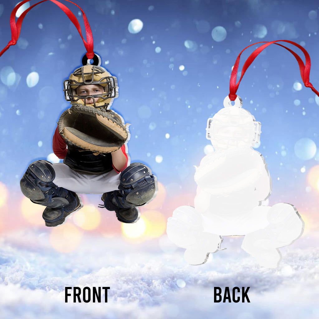 Foto-Ornament – ​​Baseball-Geschenk für Sohn, Tochter – Personalisierter Ornament