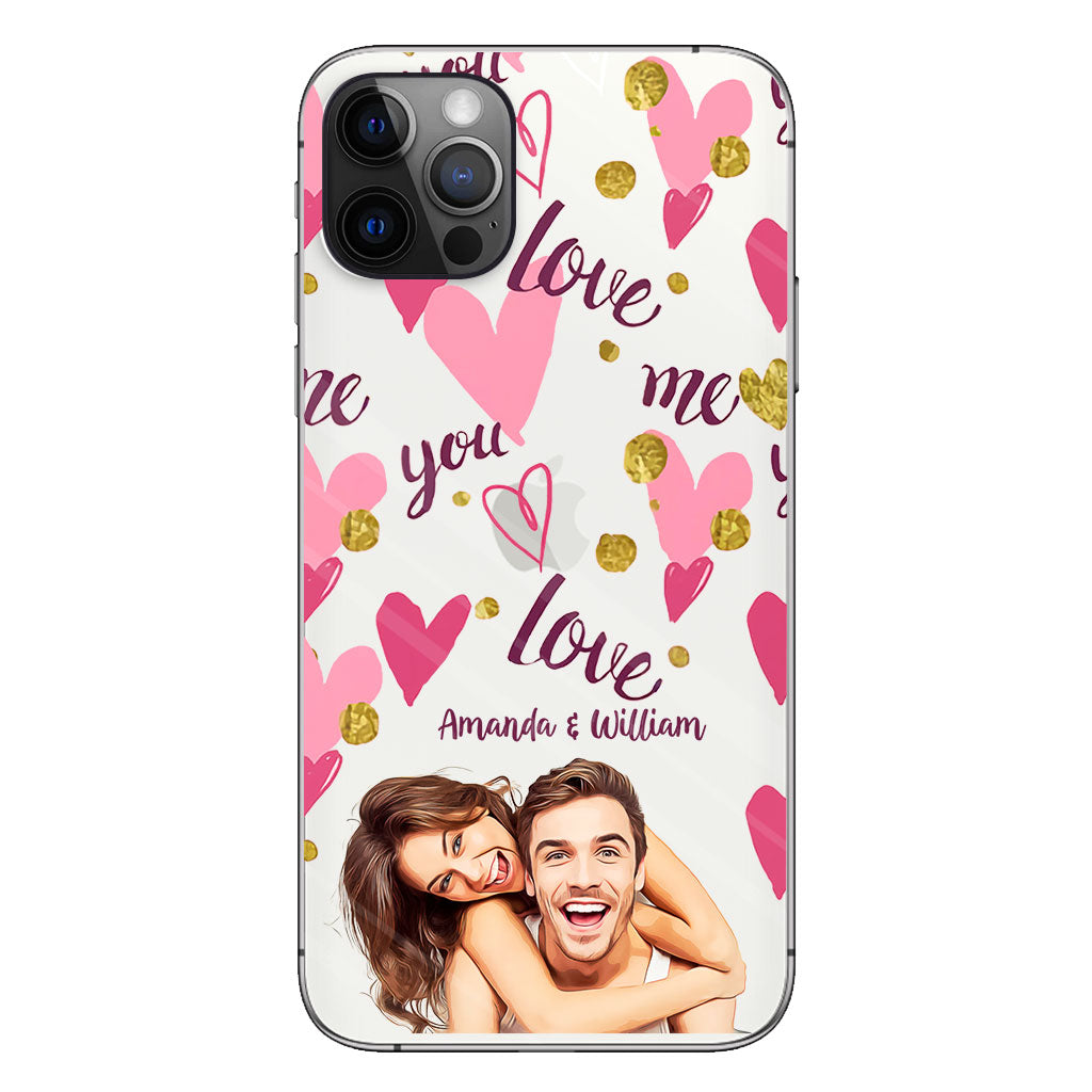 Ich gehöre dir – Personalisierte transparente Handyhülle für Paare