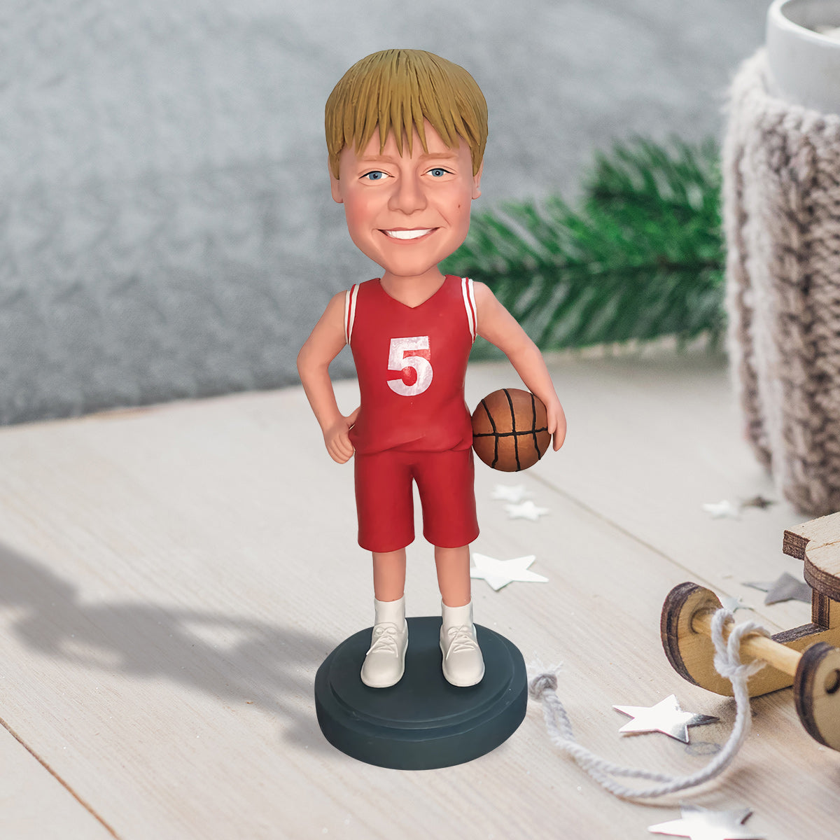 Basketball-Liebe – Personalisierte Basketball-Wackelkopffigur