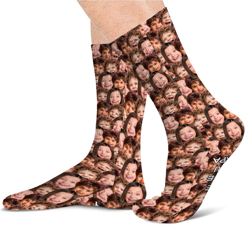 Ich liebe dich, Papa – Geschenk für Papa, Oma, Opa, Mama, Onkel, Tante, Bruder, Schwester, Sohn, Tochter, Enkelin, Enkel, Ehemann, Ehefrau, Freund, Freundin – Personalisierte Socken