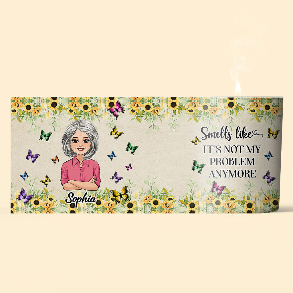 Riecht nach „Nicht mein Problem!“ – Personalisierte Duftkerze (nicht mehr im Sortiment) mit Holzdeckel