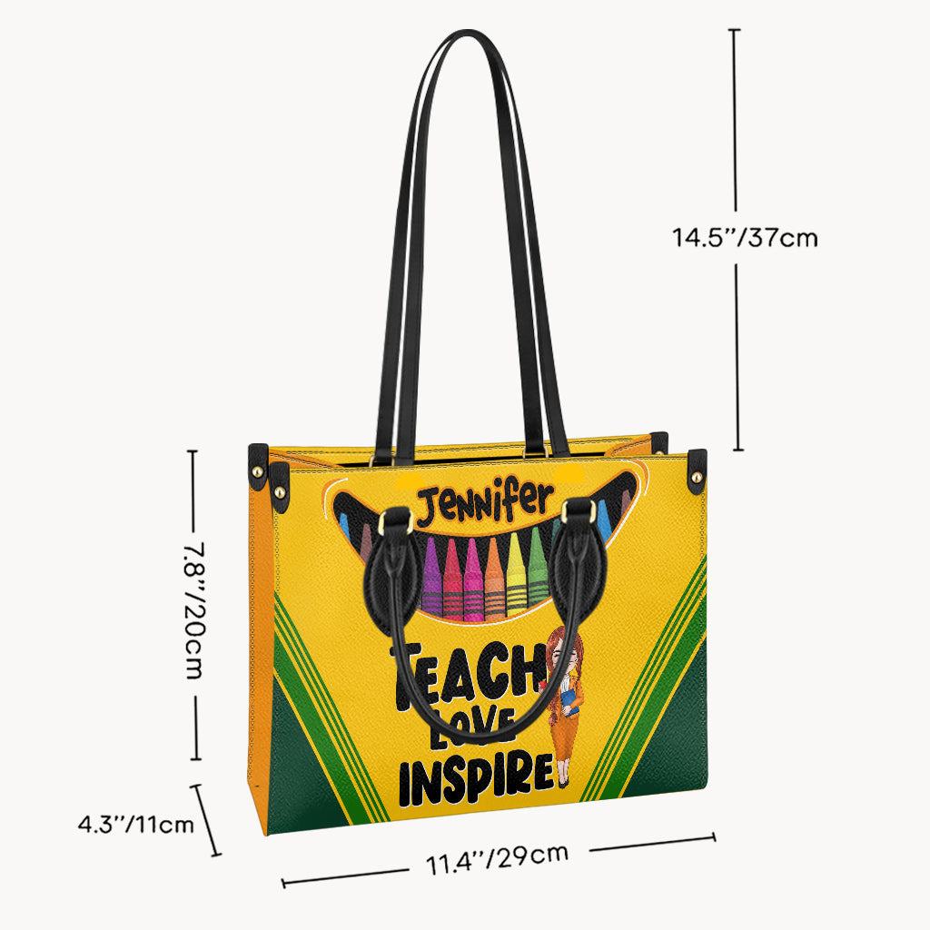 Positive Affirmationen Schmetterling - Personalisierte Schmetterlings-Lederhandtasche