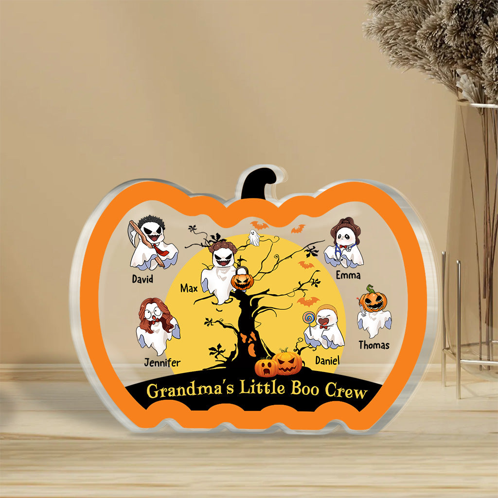 Grandma's Little Boo Crew - Personalized Grandma Custom Shaped Acrylic Plaque