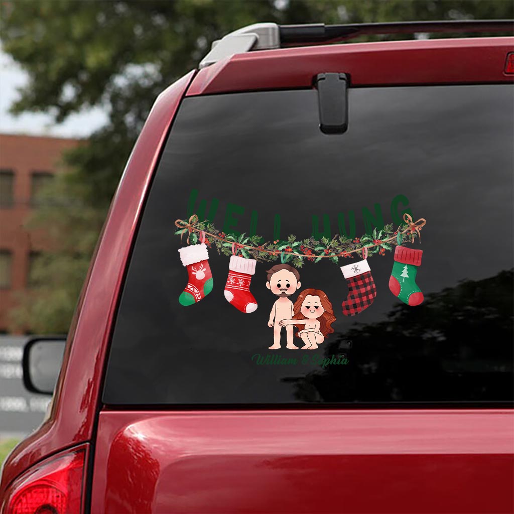 Gut bestückt – Personalisierter Aufkleber für Paare (gestanzt)