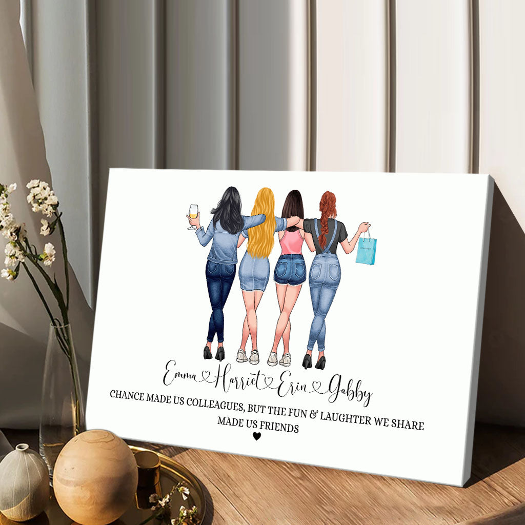 Der Zufall hat uns zu Kollegen gemacht – Personalisierte Leinwand und Poster für Kollegen