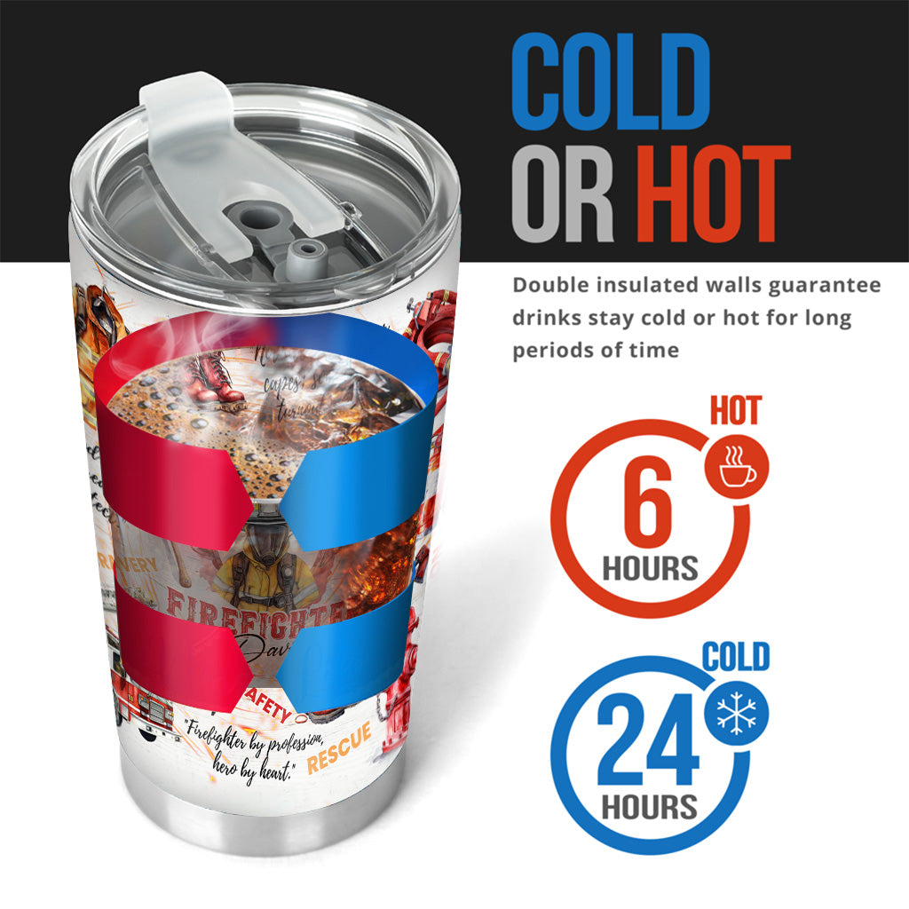 Courage Under Fire - Personalized Firefighter Tumbler