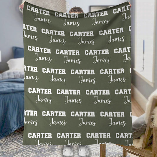 Individuelles Namensmuster – Personalisierte Vaterdecke