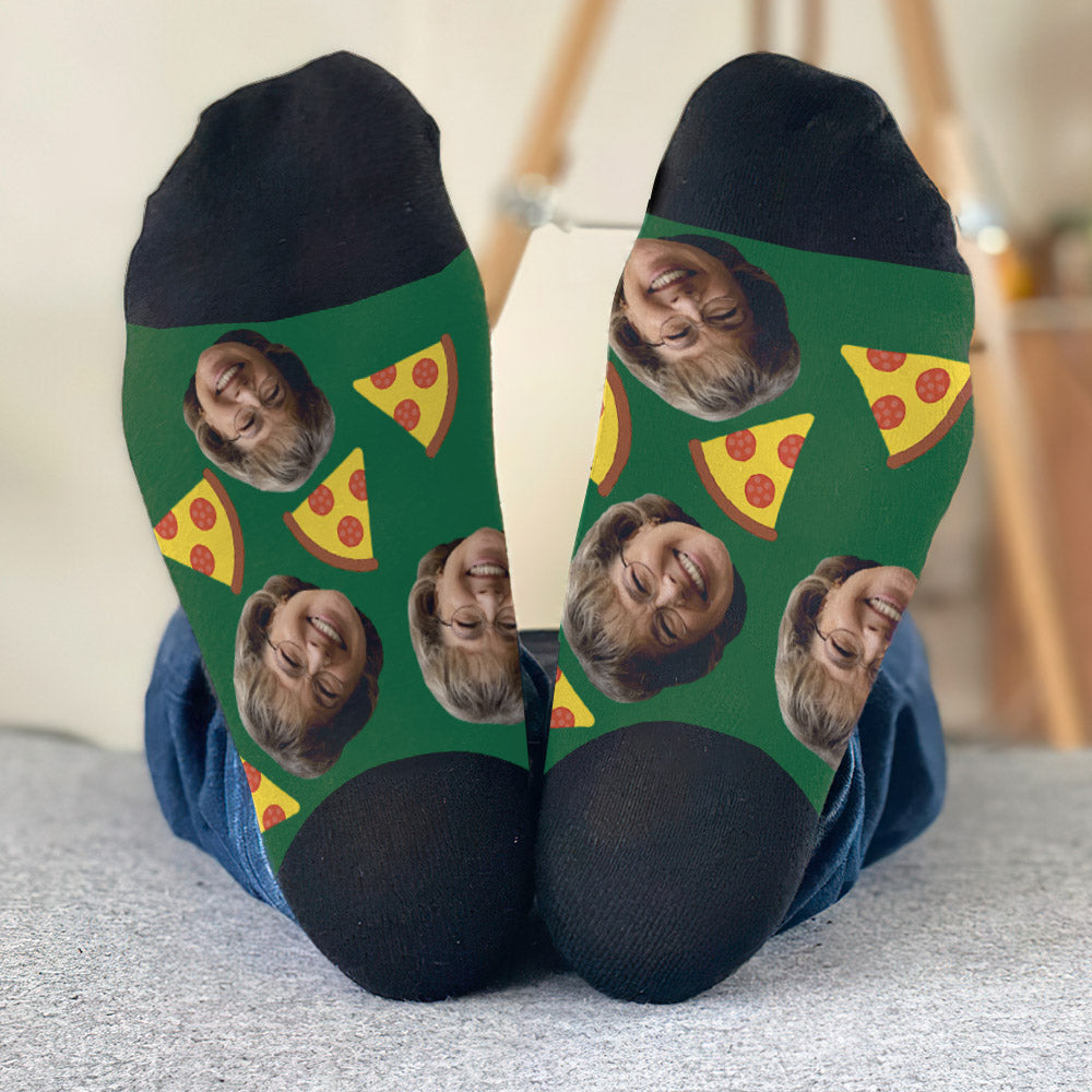 Funny Icon Pattern - Personalized Grandma Socks