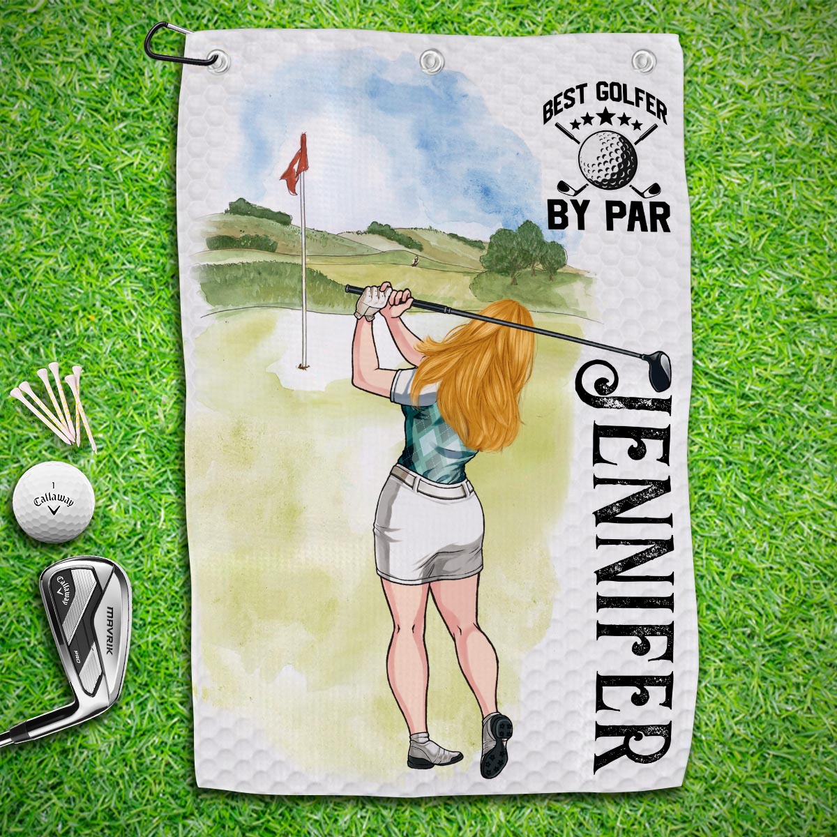 Meine Glücksgolfkappe – personalisiertes Golfhandtuch