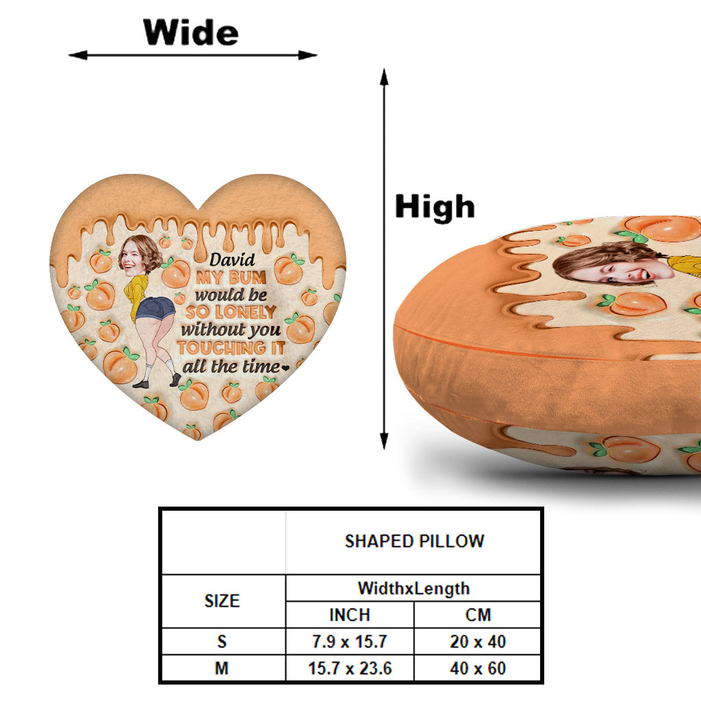 Mein Po ist einsam ohne dich – personalisiertes Kissen in Pärchenform