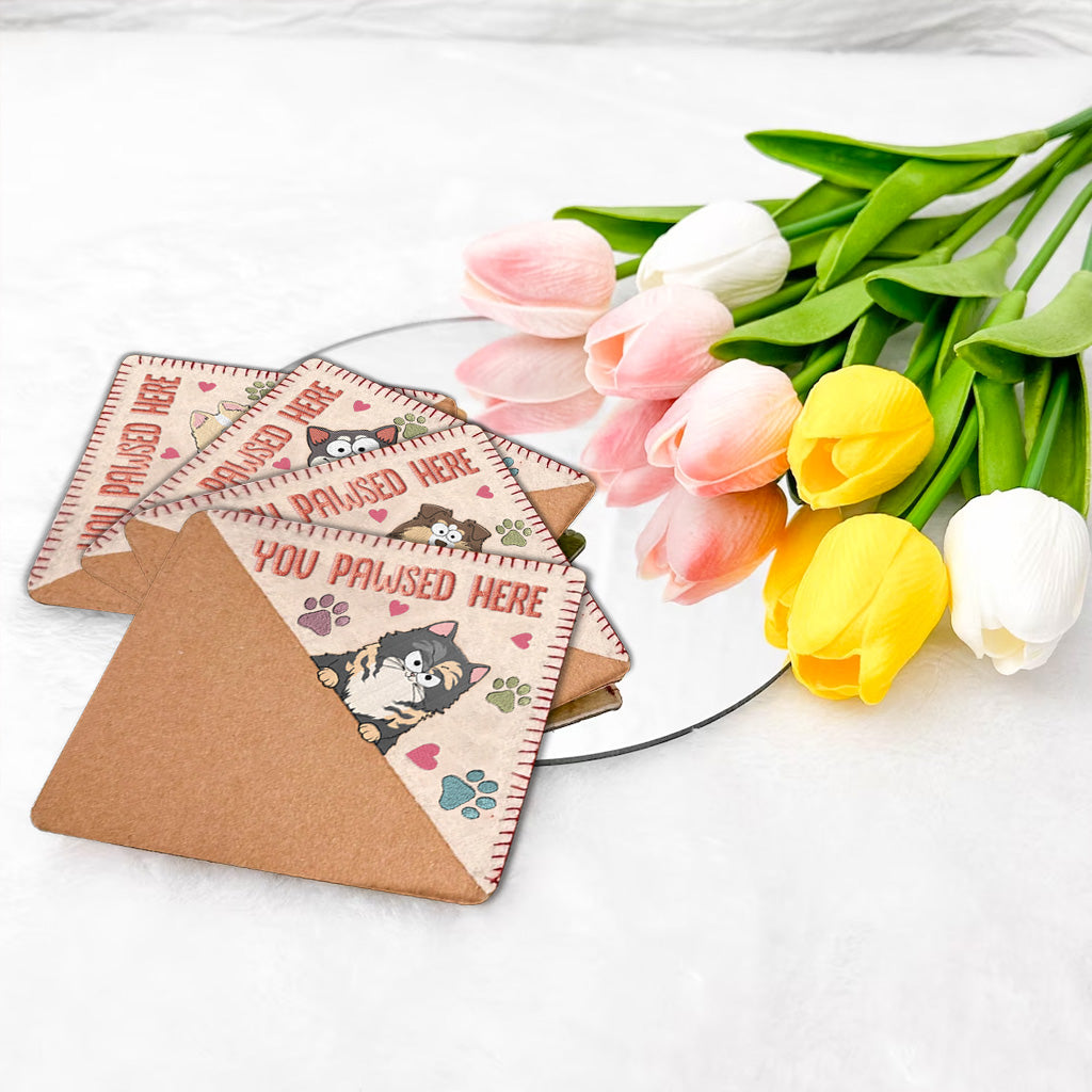 Hier hast du deine Pfote hingelegt – Buchgeschenk für Hunde- und Katzenliebhaber – Personalisiertes Ecklesezeichen