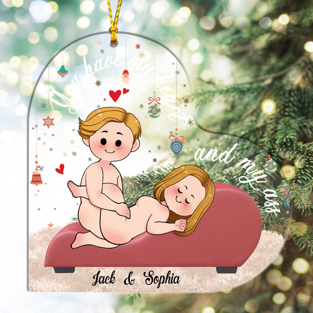 Danke für all die Orgasmen – Personalisierter transparenter Pärchen-Anhänger