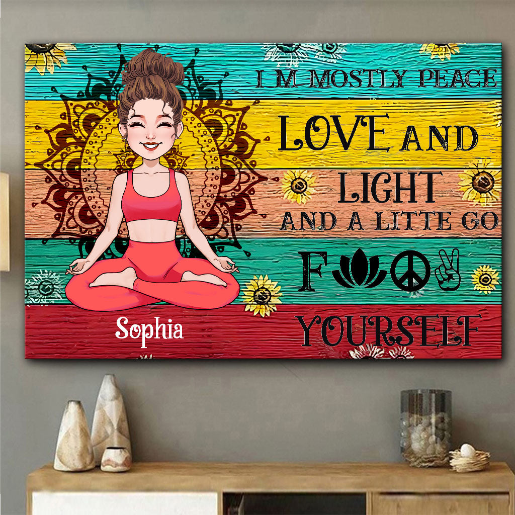 Ich bin – Personalisierte Yoga-Leinwand und Poster