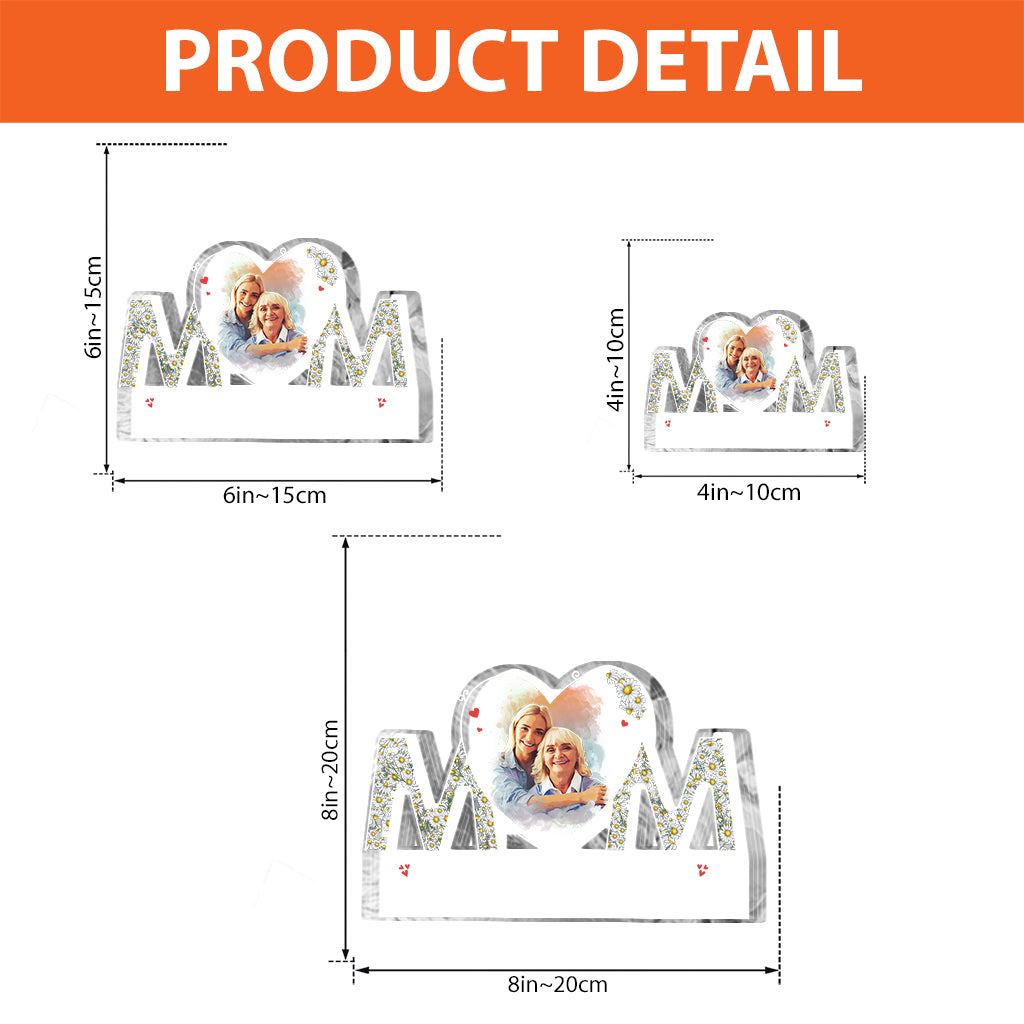 Mutter und Tochter – Personalisierte Acrylplakette in individueller Form für die Mutter