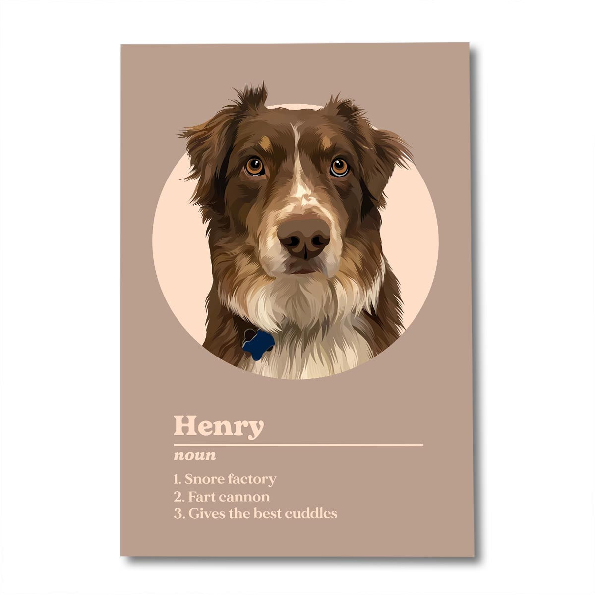 Pet Portrait Definition - Personalized Dog Canvas And Poster