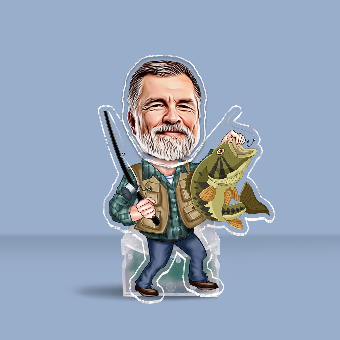 Der Schüttelhaken - Personalisierter Angel-Schüttelkopf