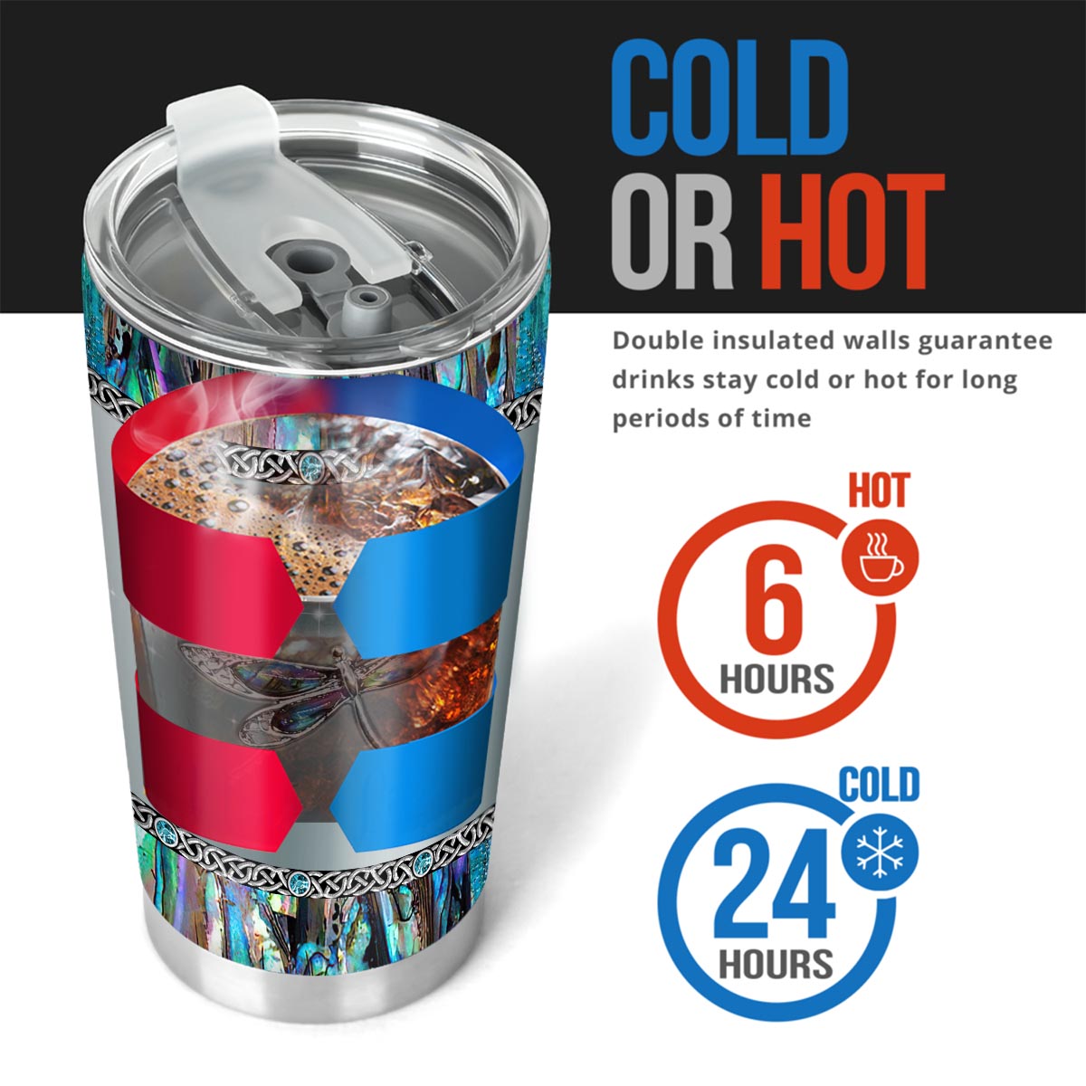 Mysteriöse Libelle – Libellen-Tumbler