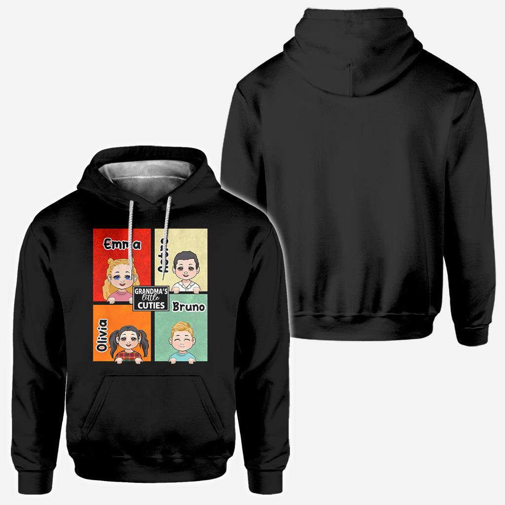 Omas kleine Lieblinge – Geschenk für Oma, Tante – Personalisiertes T-Shirt