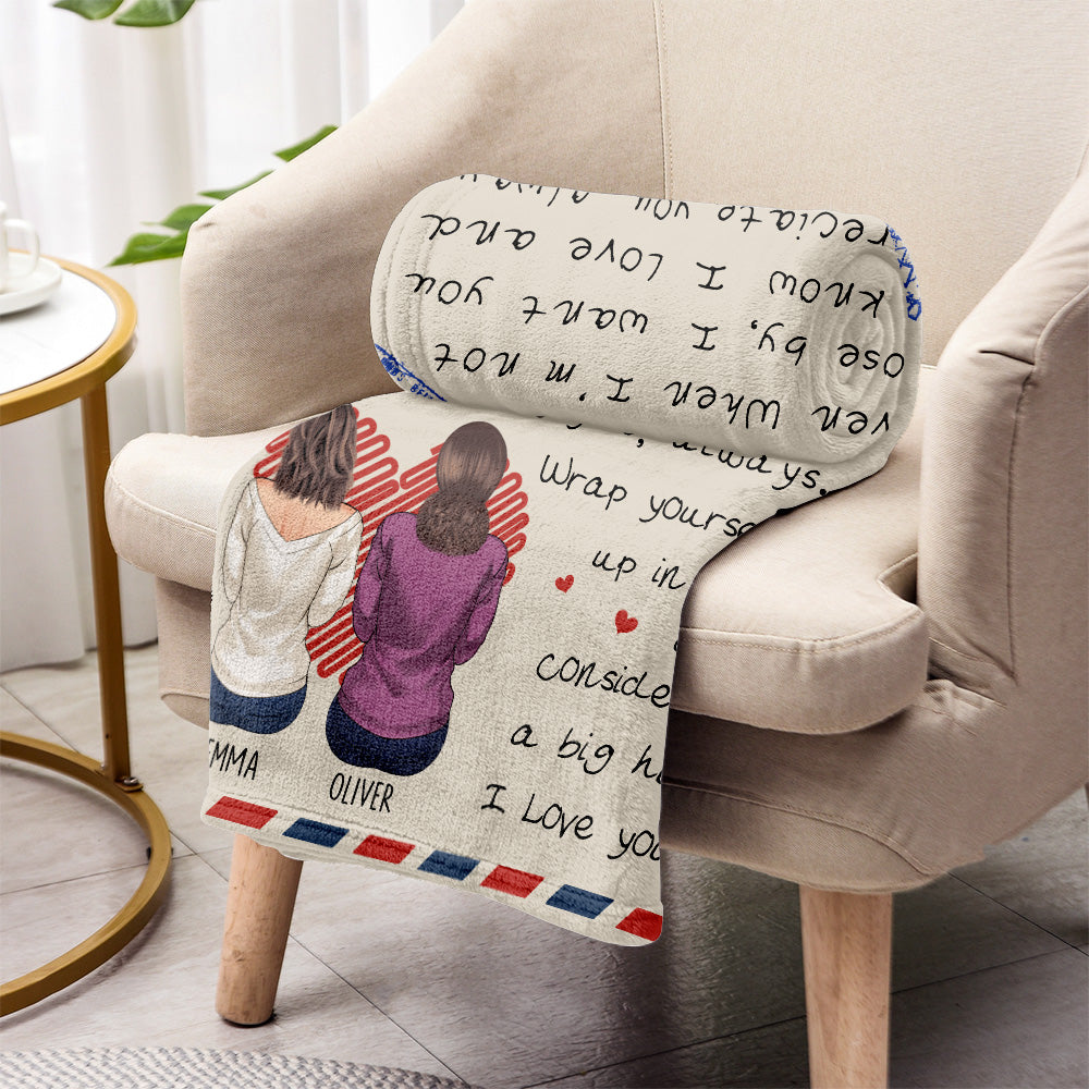 Dear Dad - Gift for dad, grandma, grandpa, mom, uncle, aunt, son, daughter, brother, sister, granddaughter, grandson, husband, wife, boyfriend, girlfriend, friend - Personalized Blanket