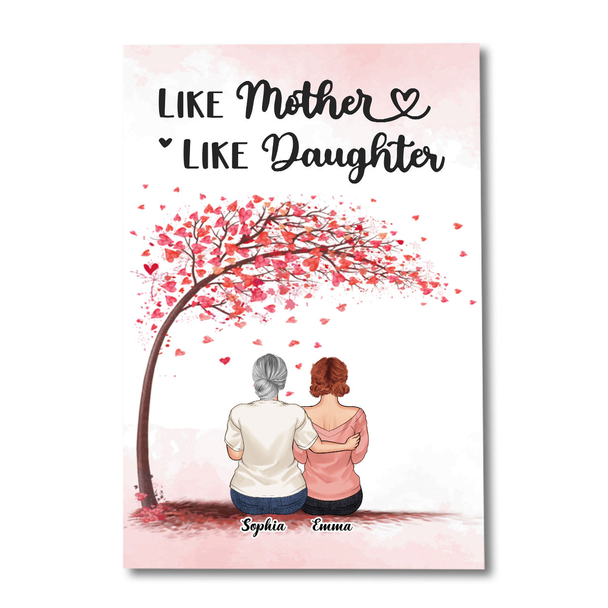 Für immer verbunden – Geschenk für Mama, Tochter, Sohn – Personalisierte Leinwand und Poster