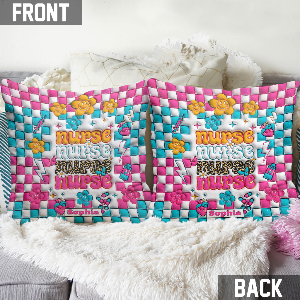 Krankenschwesterleben – Geschenkidee für Krankenschwestern, Mütter, Ehefrauen, Freundinnen – Personalisiertes Dekokissen