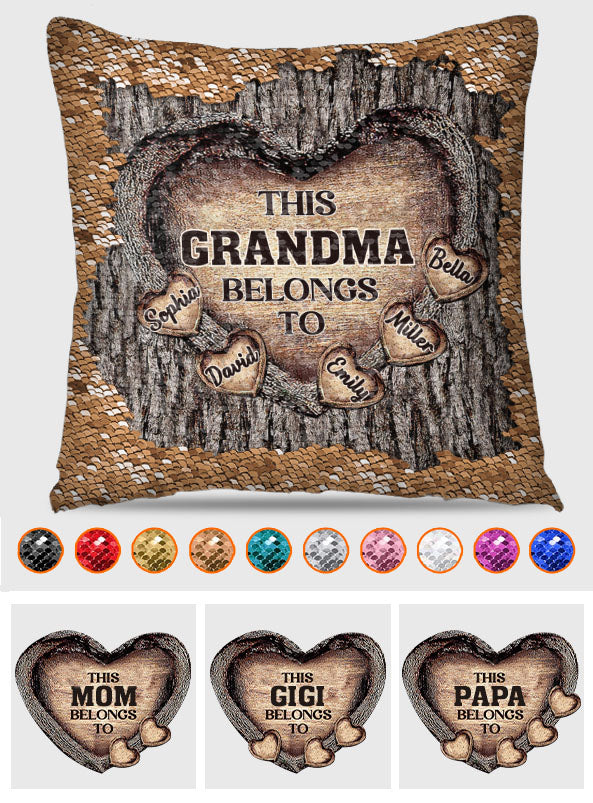 Dieses Geschenk für Oma - Personalisierter Pailletten-Kissenbezug