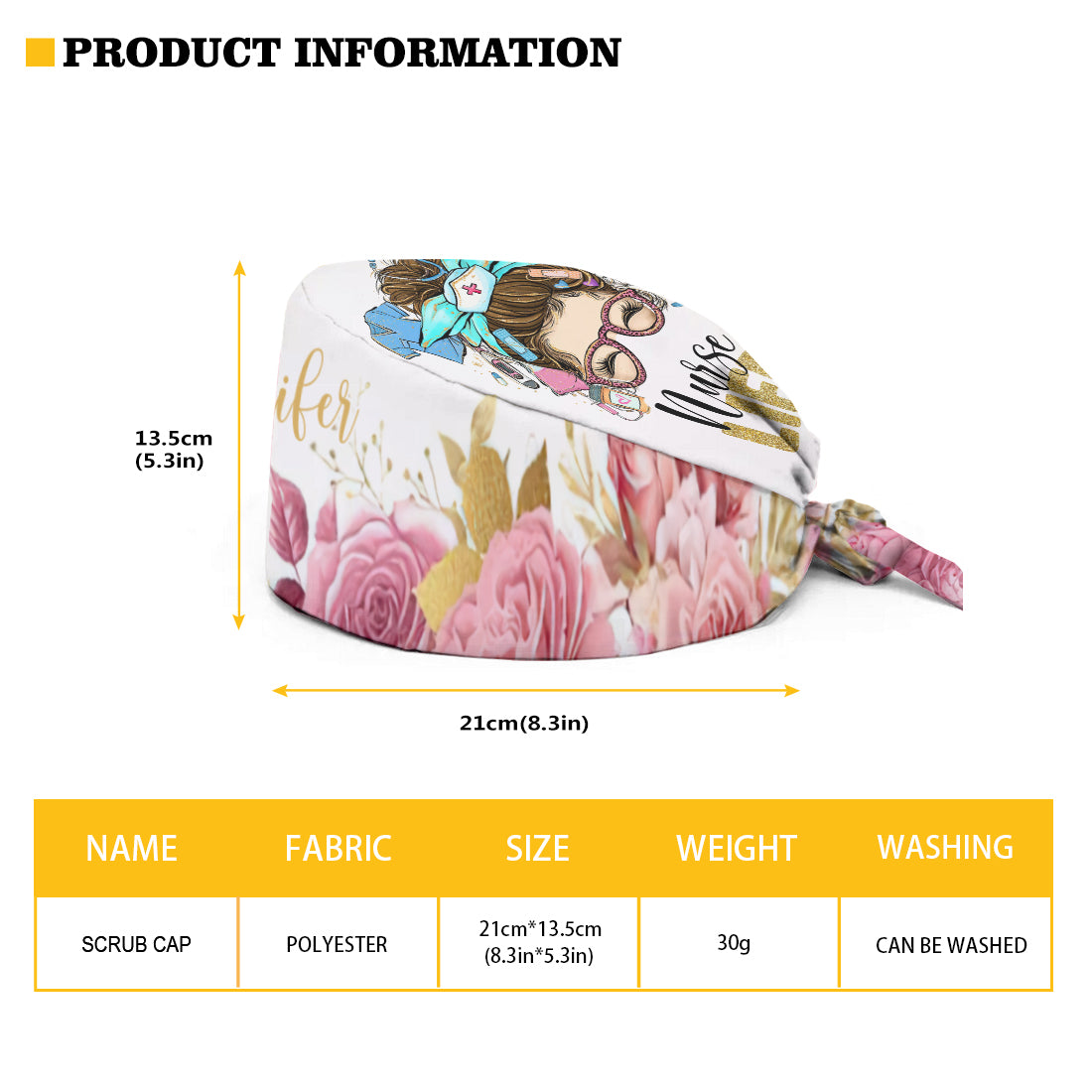 Nurse Life – Personalisierte OP-Haube für Pflegekräfte