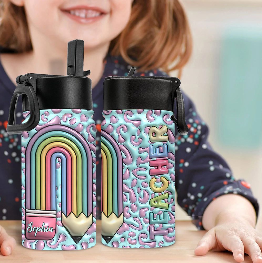 Lehrerleben – Personalisierte Trinkflasche für Lehrerkinder