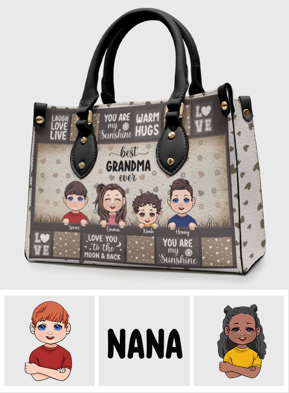 Beste Oma/Mama aller Zeiten – Geschenk für Oma – Personalisierte Lederhandtasche