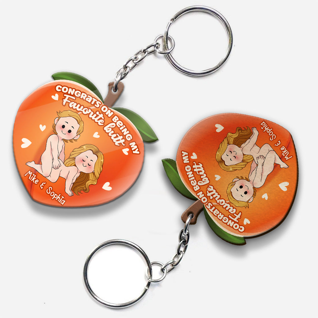 Glückwunsch, dass du mein Liebling bist! – Geschenk für Ehemann, Ehefrau, Freund, Freundin – Personalisierter Schlüsselanhänger