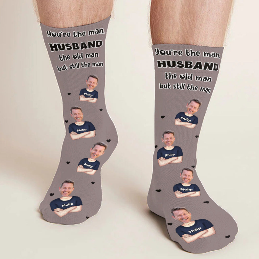 Du bist der Beste! – Geschenk für Papa, Opa, Onkel, Ehemann – Personalisierte Socken