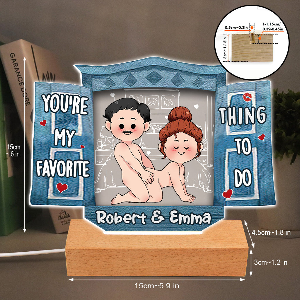 You’re My Favorite - Personalized Couple Shaped Plaque Light Base