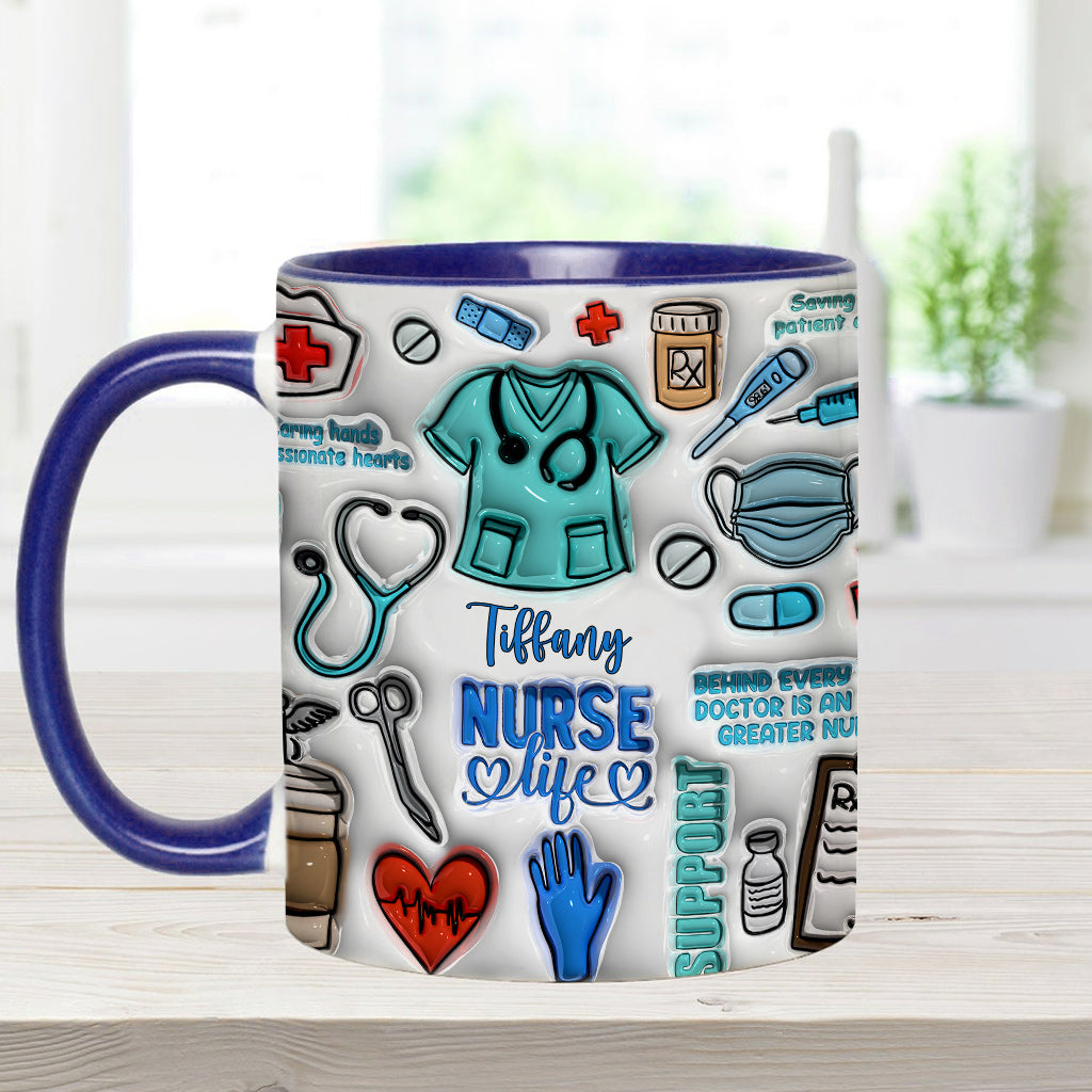 Nurse Life - Personalized Nurse Accent Mug